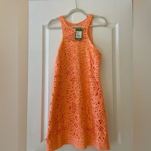 Price Drop!! Lilly Pulitzer Cantaloupe Knit Crochet Sleeveless Dress